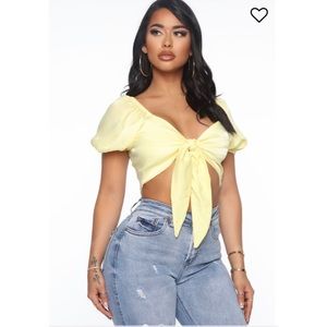 Fashion Nova Fun in The Sun Tie Crop Top